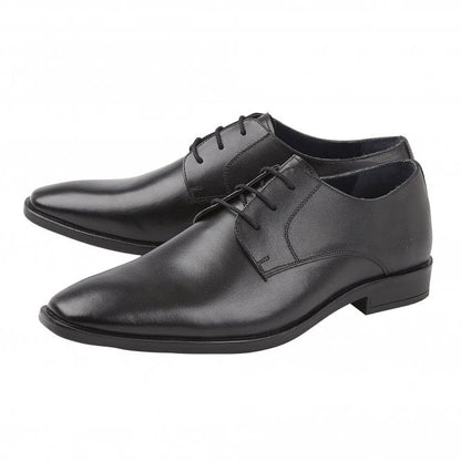  Black Leather Ross Lace-Up Derby Shoes | Lotus