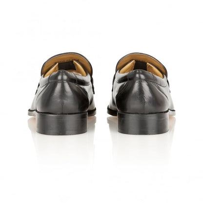  Black Leather Salerno Loafers | Rombah Wallace