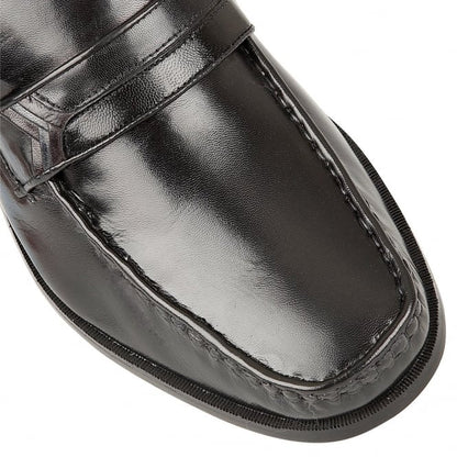  Black Leather Salerno Loafers | Rombah Wallace