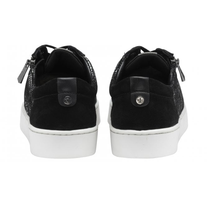  Black Leather & Snake-Print Sky Casual Trainers | Stressless By Lotus