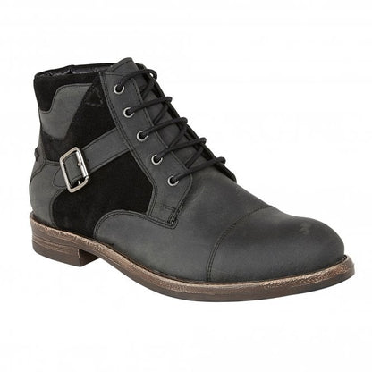  Black Leather & Suede Irvine Lace-Up Boots | Lotus