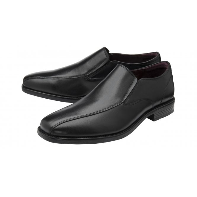  Black Leather Wincanton Loafers | Lotus
