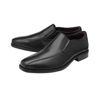  Black Leather Wincanton Loafers | Lotus
