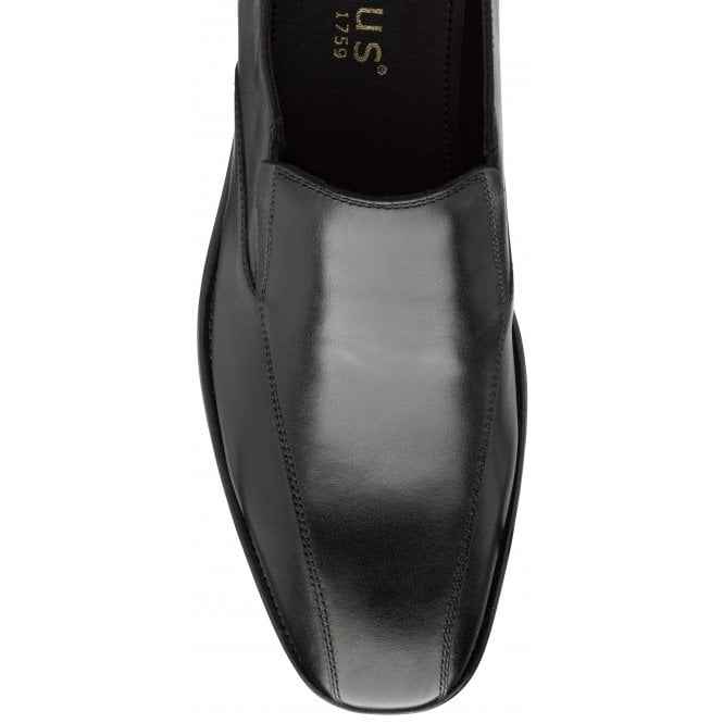  Black Leather Wincanton Loafers | Lotus