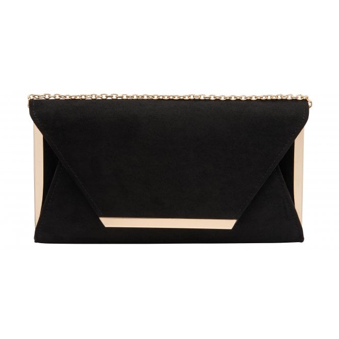 Black Microfibre Martha Clutch Bag | Lotus