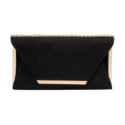  Black Microfibre Martha Clutch Bag | Lotus