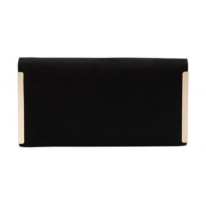  Black Microfibre Martha Clutch Bag | Lotus