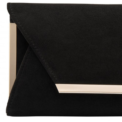  Black Microfibre Martha Clutch Bag | Lotus
