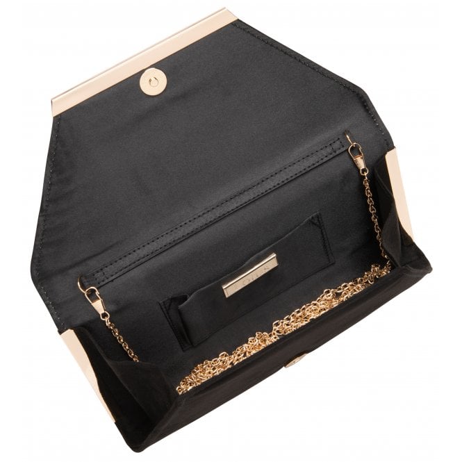  Black Microfibre Martha Clutch Bag | Lotus