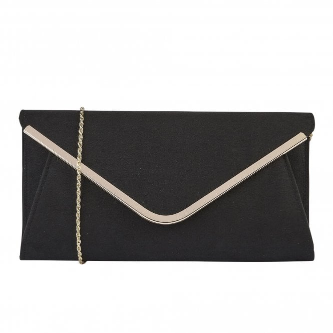  Black Microfibre Sommerton Clutch Bag | Lotus