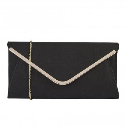  Black Microfibre Sommerton Clutch Bag | Lotus