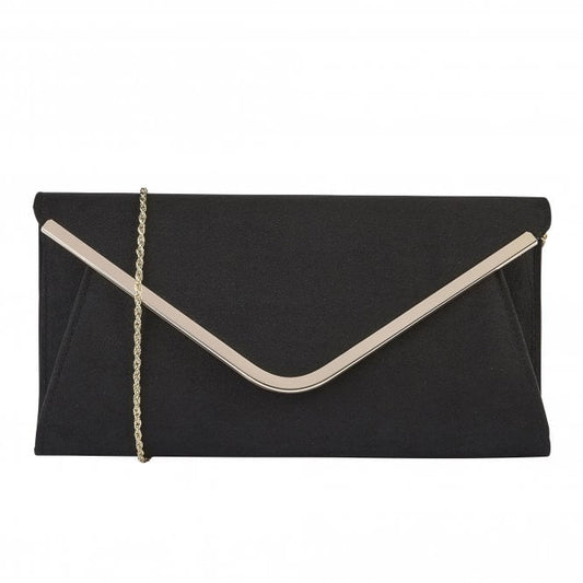  Black Microfibre Sommerton Clutch Bag | Lotus