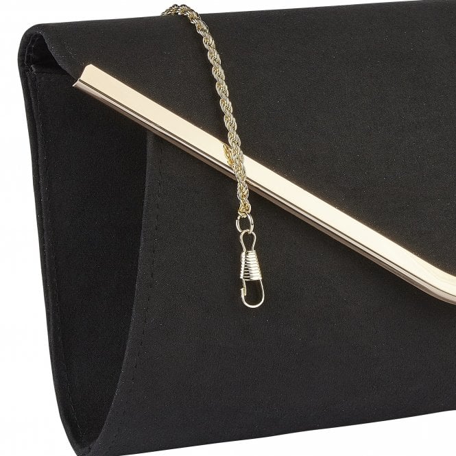 Black Microfibre Sommerton Clutch Bag | Lotus