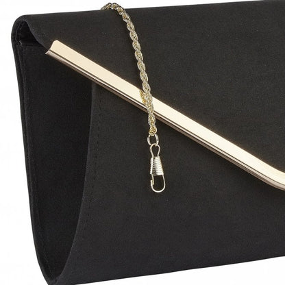  Black Microfibre Sommerton Clutch Bag | Lotus