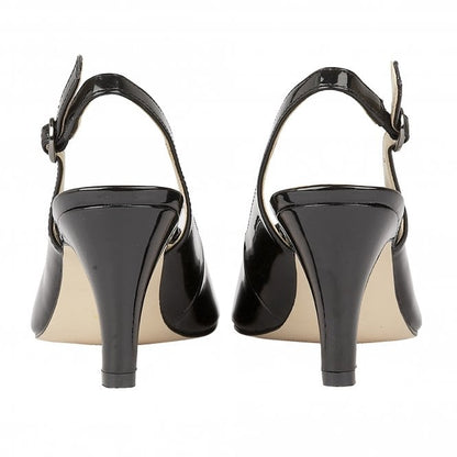  Black Patent Elodie Slingback Shoes | Lotus 