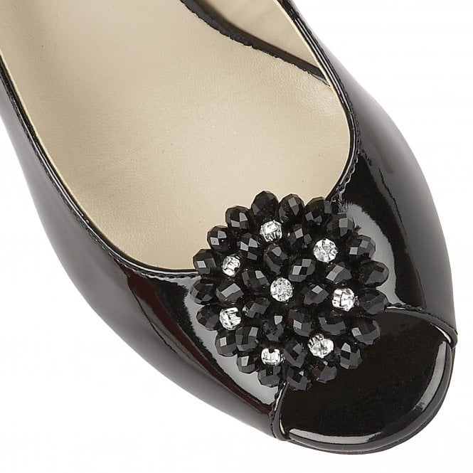  Black Patent Elodie Slingback Shoes | Lotus 