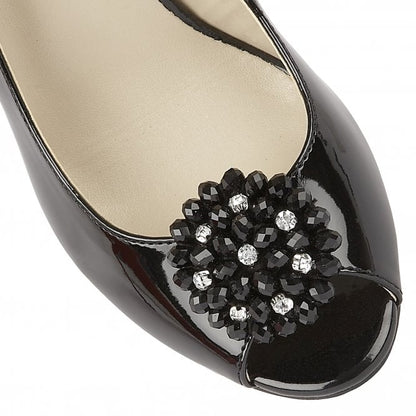  Black Patent Elodie Slingback Shoes | Lotus 