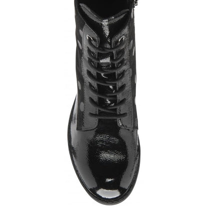  Black Patent Leather Hawaii Ankle Boots | Lotus