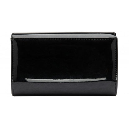  Black Pearl Patent Raine Clutch Bag | Lotus