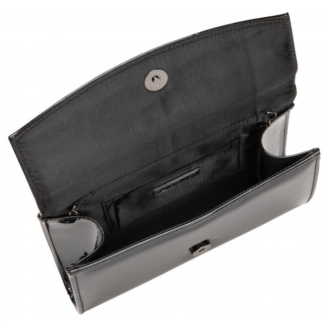  Black Pearl Patent Raine Clutch Bag | Lotus