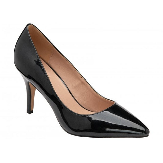  Black Pearl Patent Roma Court Shoes | Lotus