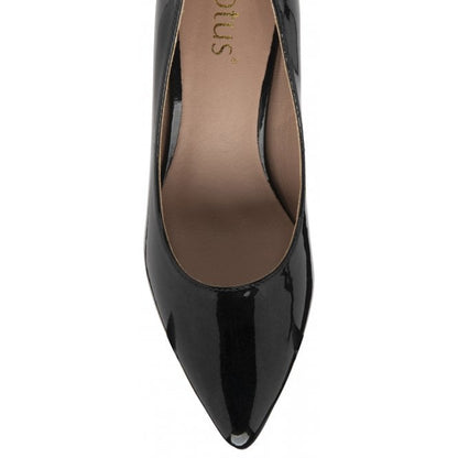  Black Pearl Patent Roma Court Shoes | Lotus