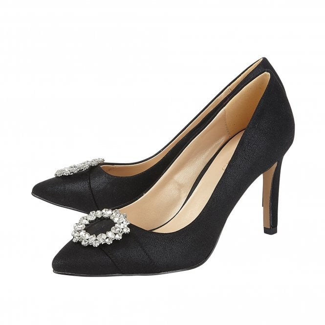  Black Radiance Pointed Toe Court Shoes | Lotus