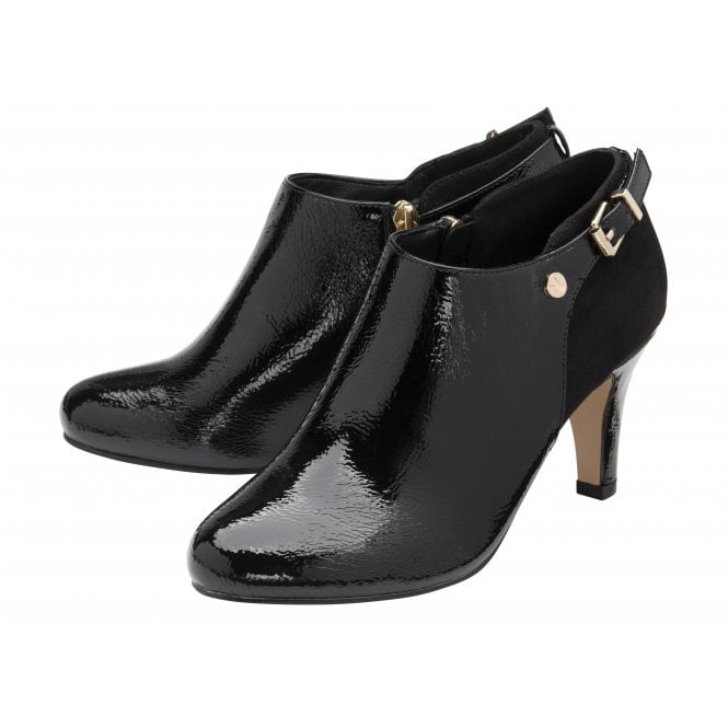  Black Ramona Heeled Shoe-Boots | Lotus