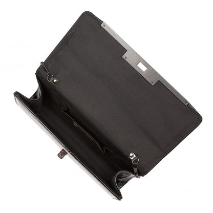  Black Snake-Print Zonda Clutch Bag | Lotus