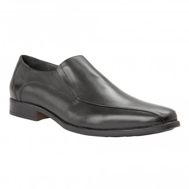  Black Stockton Leather Loafers | Lotus 