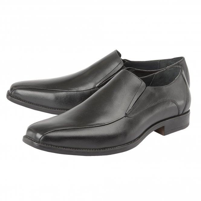  Black Stockton Leather Loafers | Lotus 