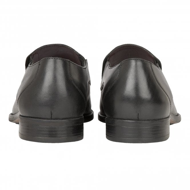  Black Stockton Leather Loafers | Lotus 