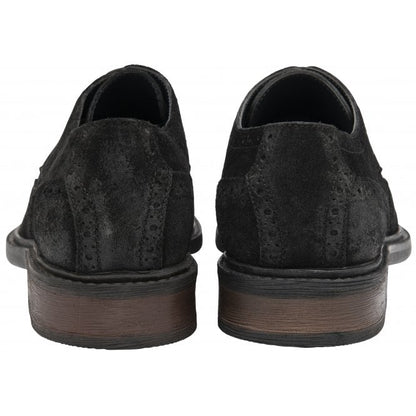  Black Suede Dunford Lace-Up Brogues | Lotus 