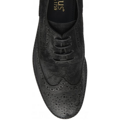  Black Suede Dunford Lace-Up Brogues | Lotus 