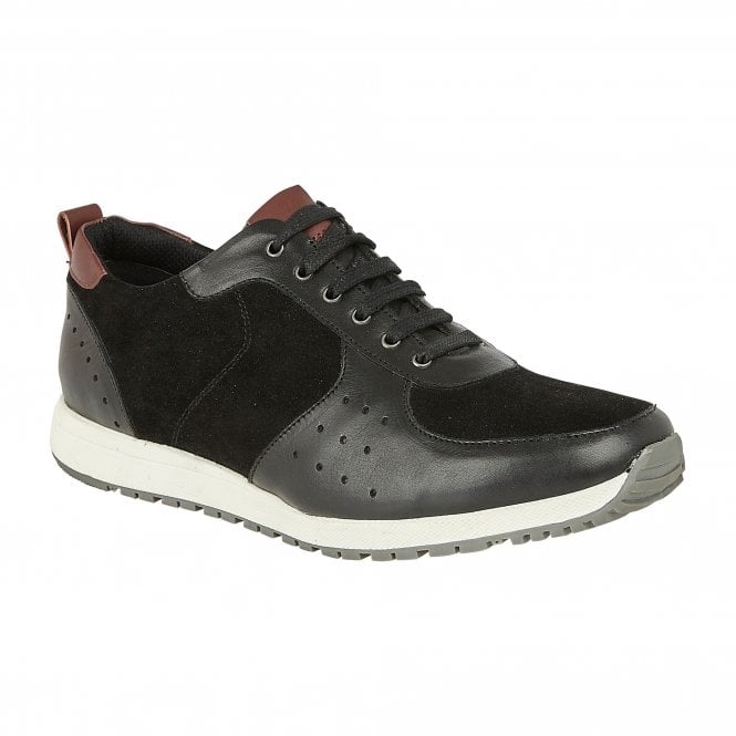  Black Suede & Leather Abel Trainers | Lotus