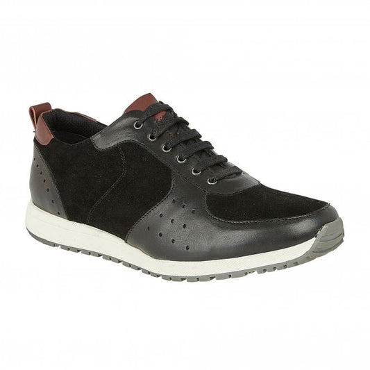  Black Suede & Leather Abel Trainers | Lotus