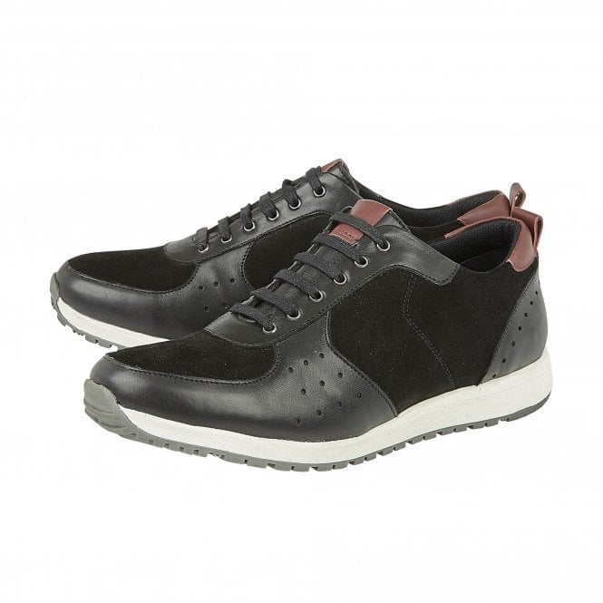  Black Suede & Leather Abel Trainers | Lotus