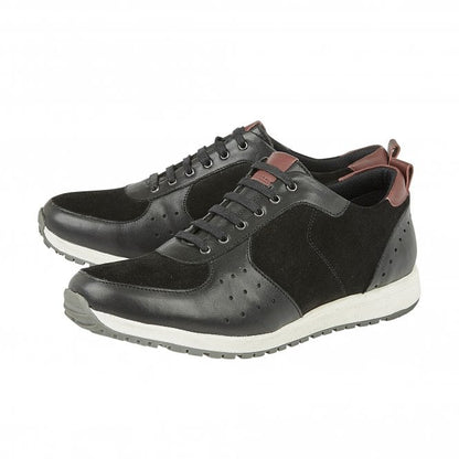  Black Suede & Leather Abel Trainers | Lotus