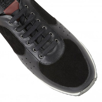  Black Suede & Leather Abel Trainers | Lotus