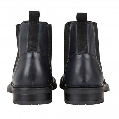  Black Suede & Leather Fabian Ankle Boots | Lotus
