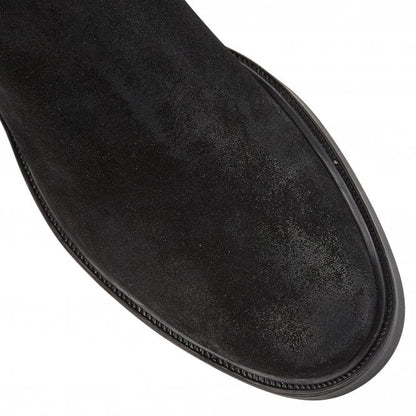  Black Suede & Leather Fabian Ankle Boots | Lotus