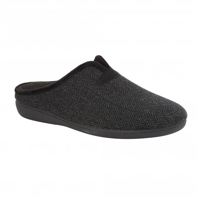  Black Textile Albert Slippers | Lotus