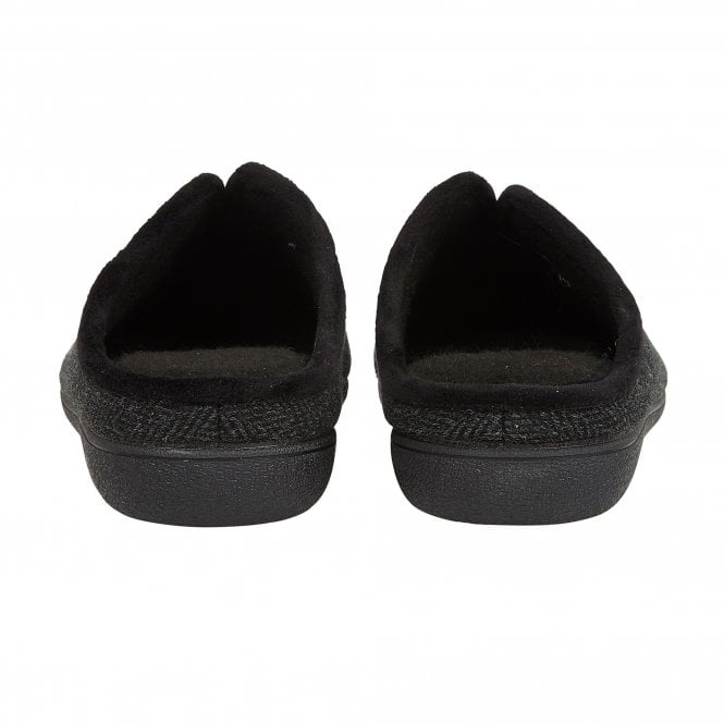  Black Textile Albert Slippers | Lotus