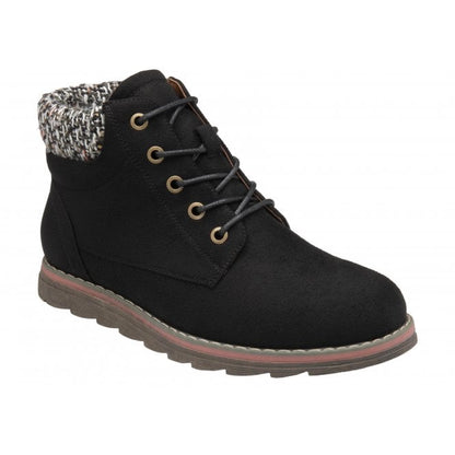  Black Textile Cedar Ankle Boots | Lotus