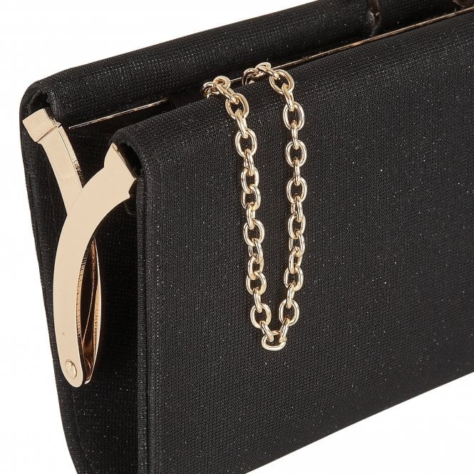  Black Textile Chicory Clutch Bag | Lotus