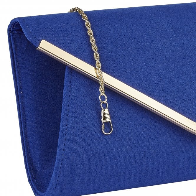  Blue Microfibre Sommerton Clutch Bag | Lotus 