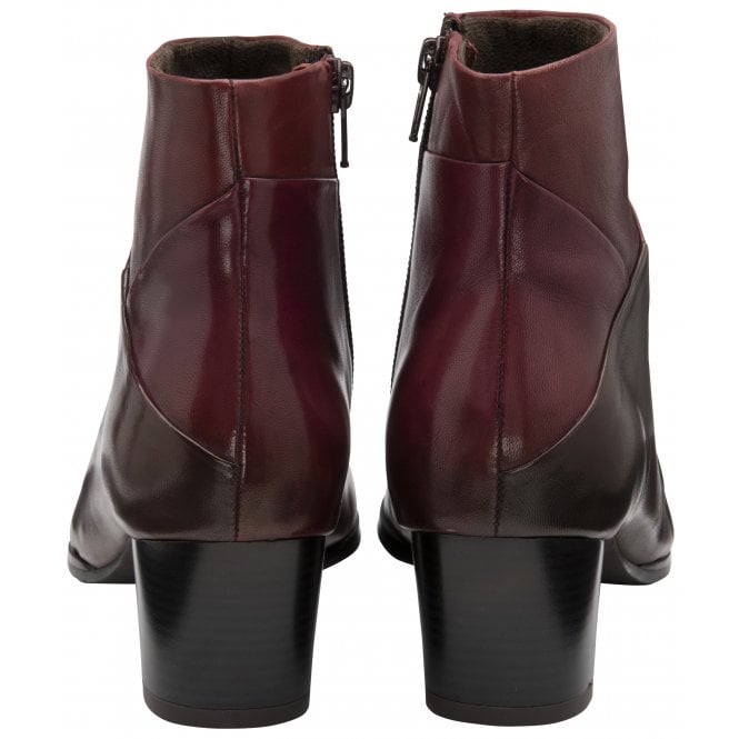  Bordo Multi-Leather Booker Heeled Ankle Boots | Lotus