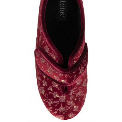  Bordo Wilma Strap Fastener Full Shoe Slippers | Lotus 