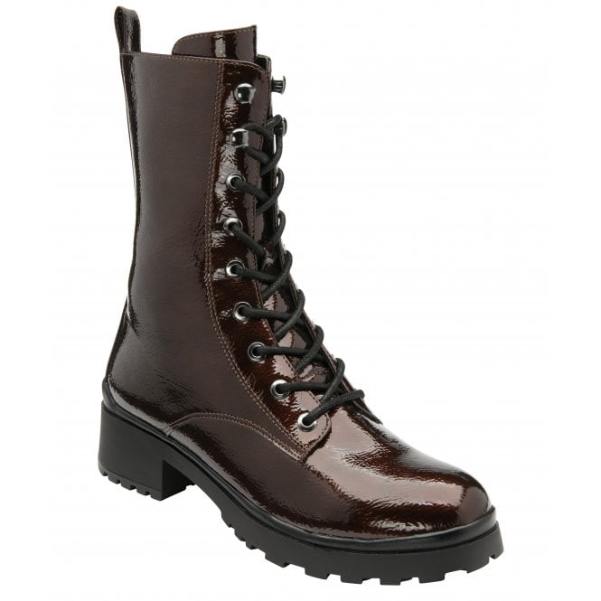  Bronze Patent Delaney Mid-Calf Boots | Lotus
