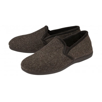  Brown Austin Textile Full Shoe Slippers | Lotus